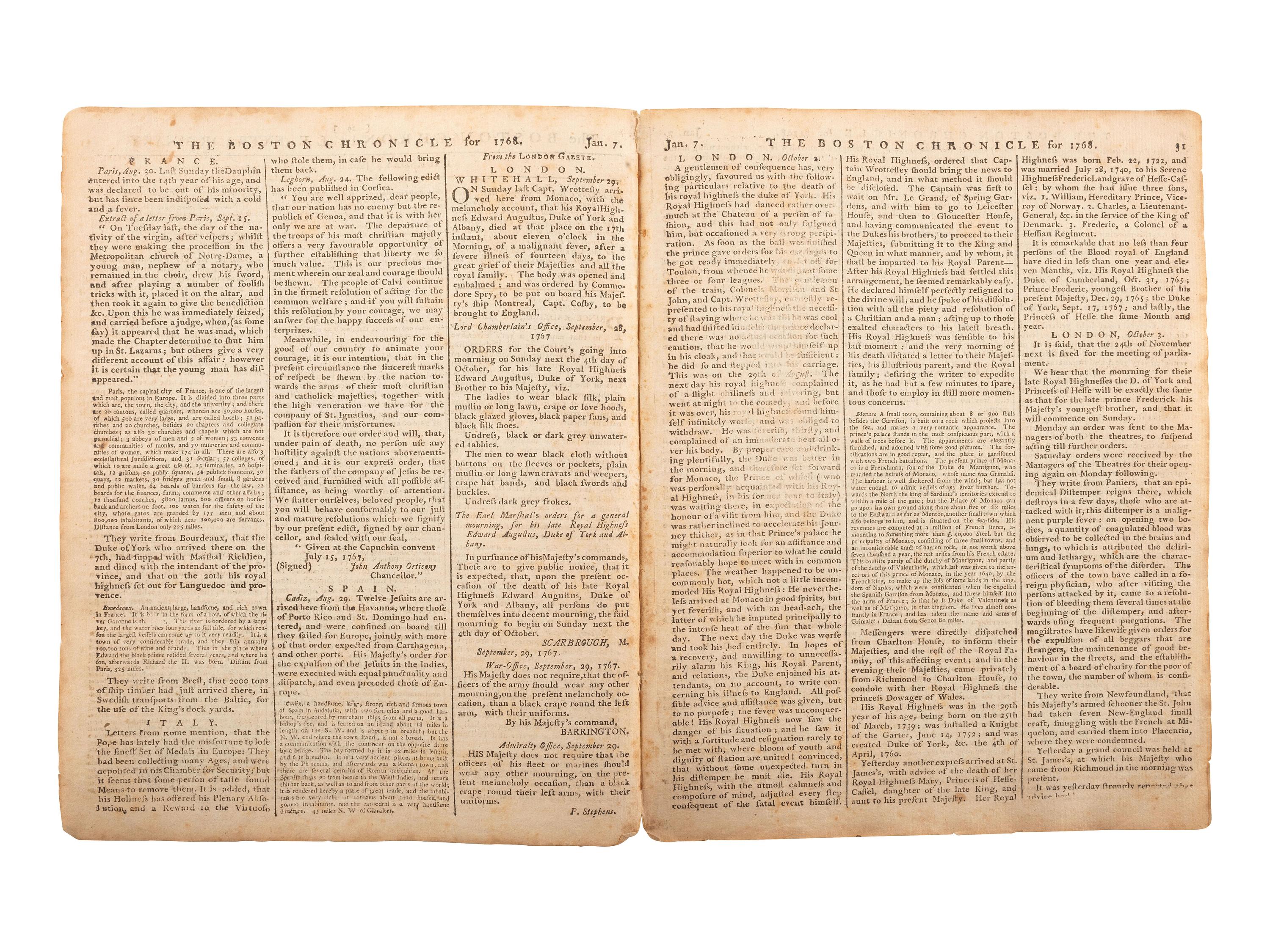 [PRE-REVOLUTIONARY WAR].