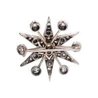 ANTIQUE, DIAMOND STARBURST BROOCH