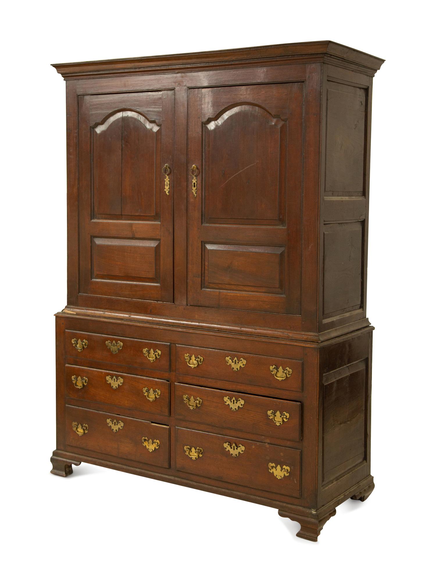 A George I Oak Livery Cupboard