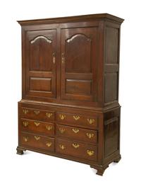 A George I Oak Livery Cupboard