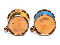Two Transfer-Printed 'William Henry Harrison' Copper Lustre Mugs