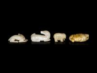 Four Chinese Jade Carvings of Animals