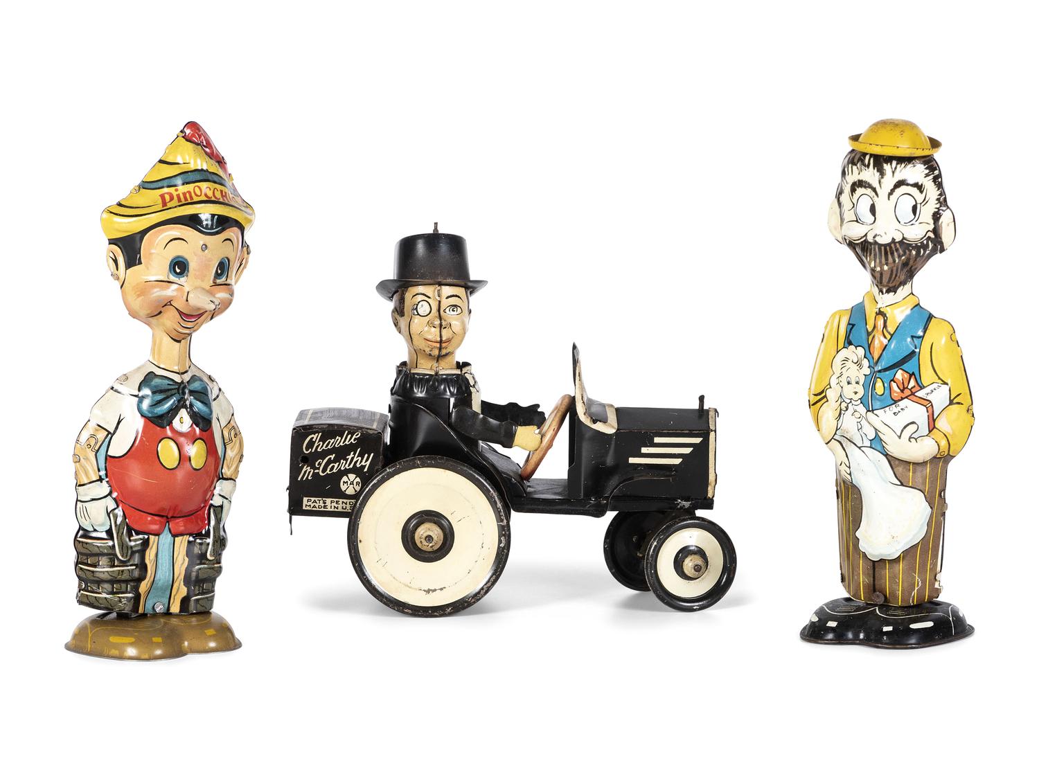 Three Marx Tin Lithograph Windup Toys