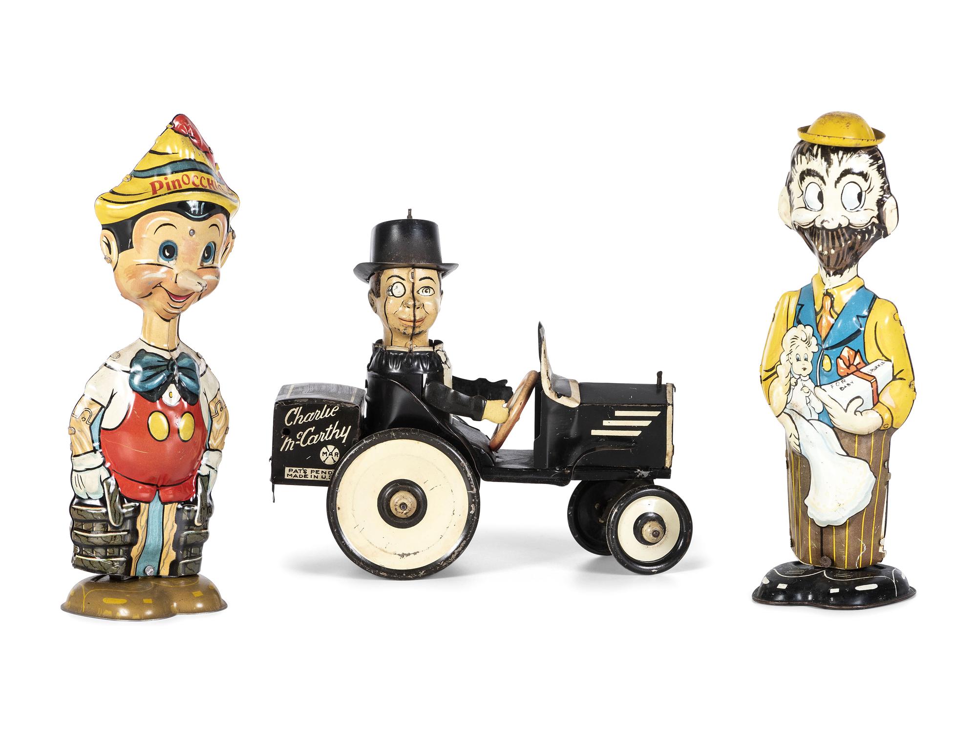 Three Marx Tin Lithograph Windup Toys