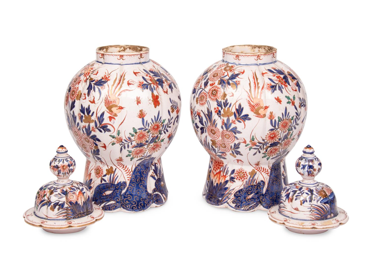 A Pair of Delft Earthenware Jars