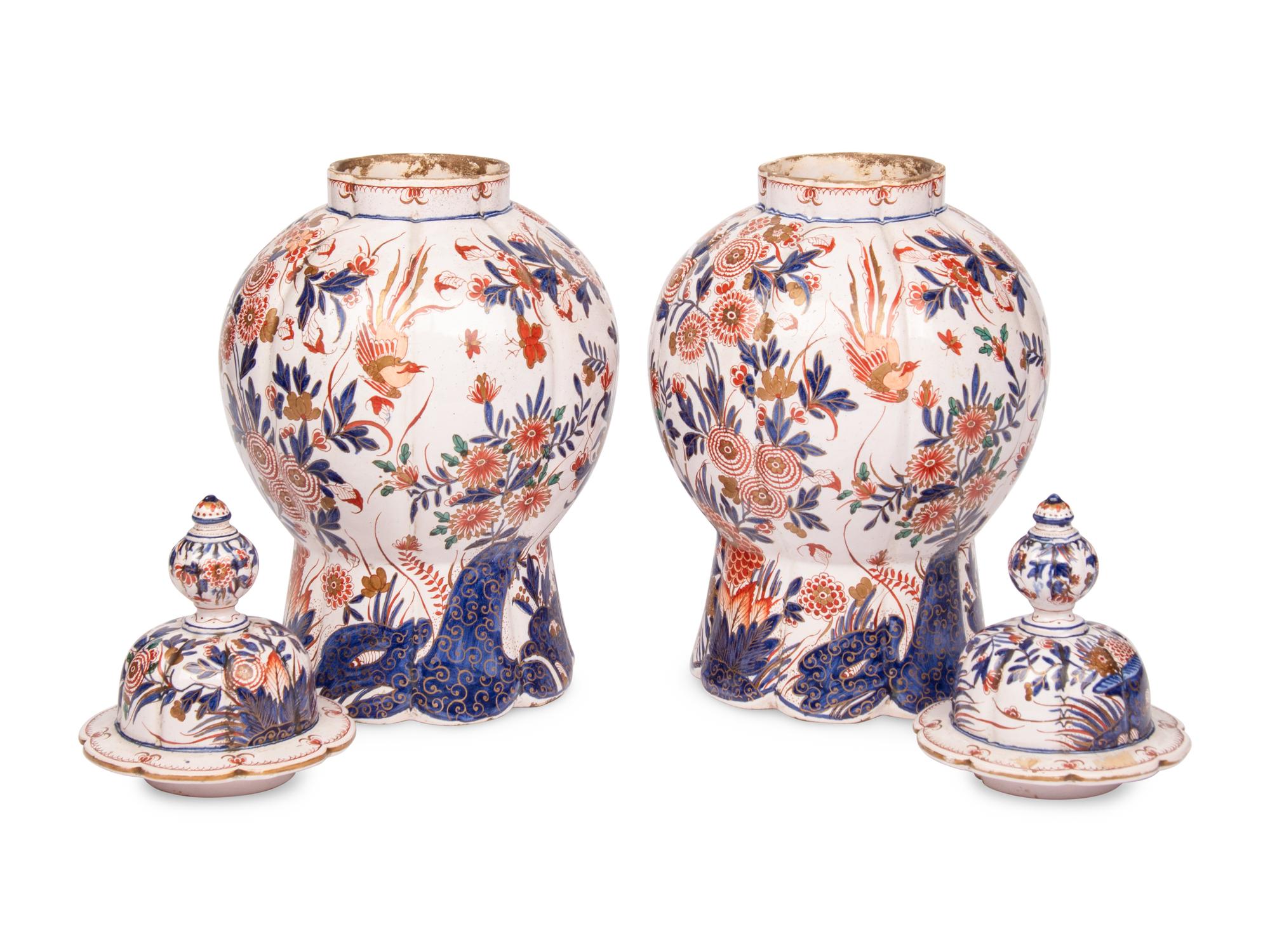A Pair of Delft Earthenware Jars