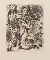 Marc Chagall, (French/Russian, 1887-1985), Composition a l'horloge (from the Galerie Cramer Portfolio)