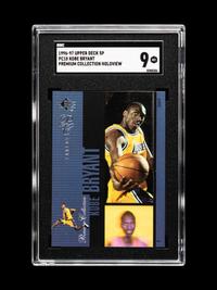 A 1996-97 Upper Deck SP Holoviews Kobe Bryant Rookie Basketball Card No. PC18 (SGC 9 MINT)