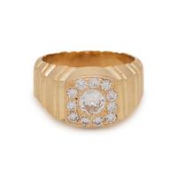 YELLOW GOLD AND DIAMOND RING