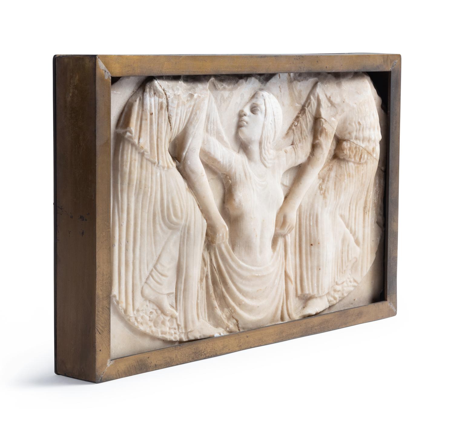 A Continental Marble Relief of Aphrodite Rising from the Sea