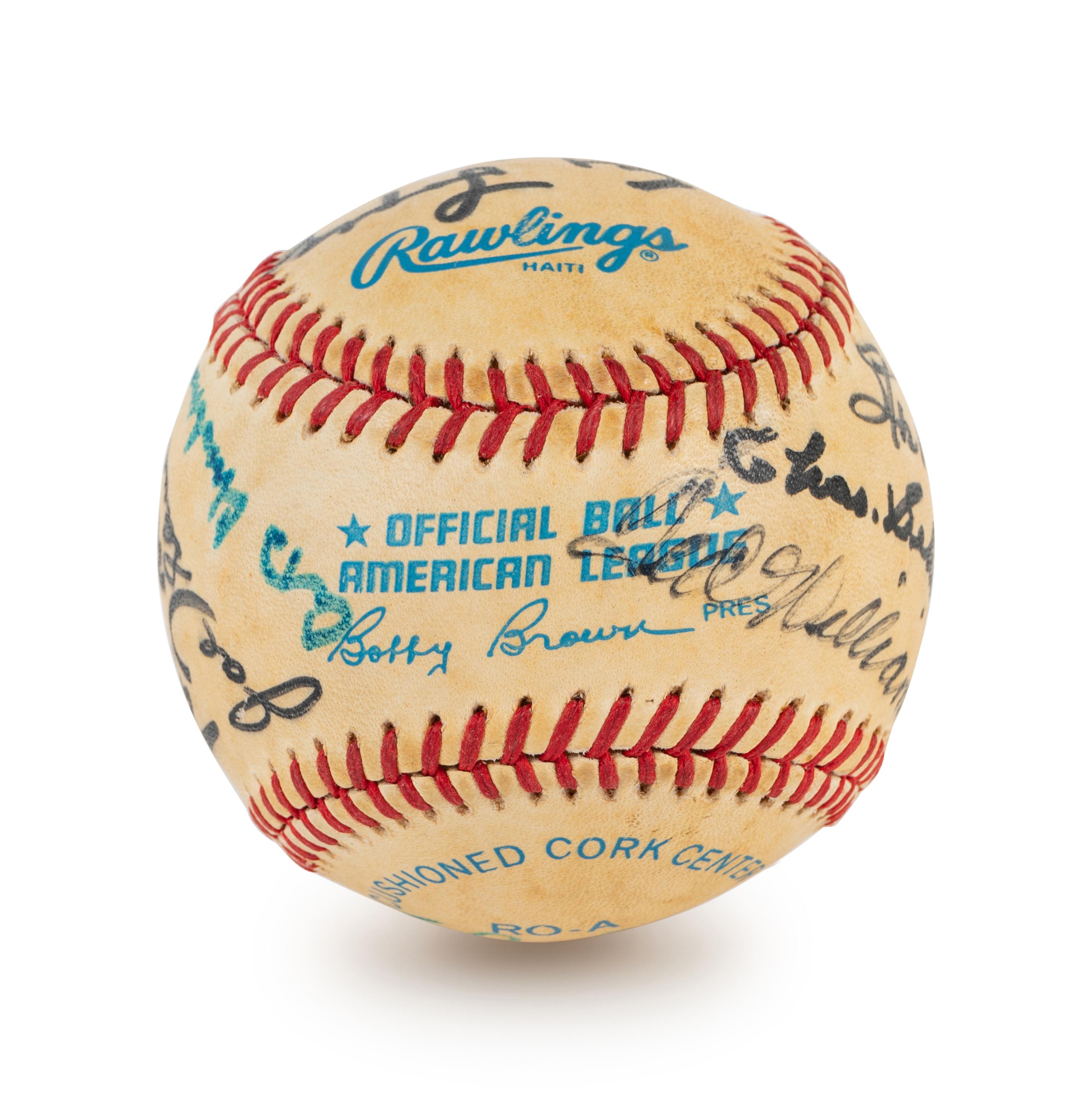 A Multi Signed Baseball Comprised of 16 Deceased Hall of Famers Including Ted Williams, (BAS Beckett Authentication Services Certified),