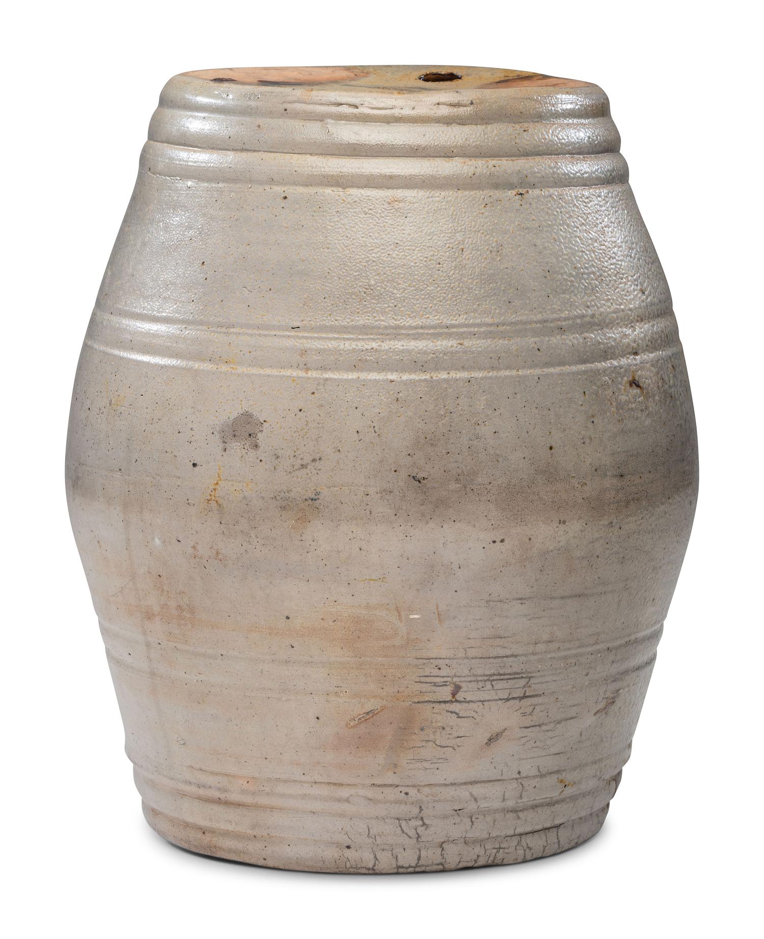 A Bennage & Sutherland Five-Gallon Incised 'Whiskey' Keg