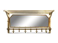 An Art Deco Brass Railway Car Coat Rack — 20TH CENTURY