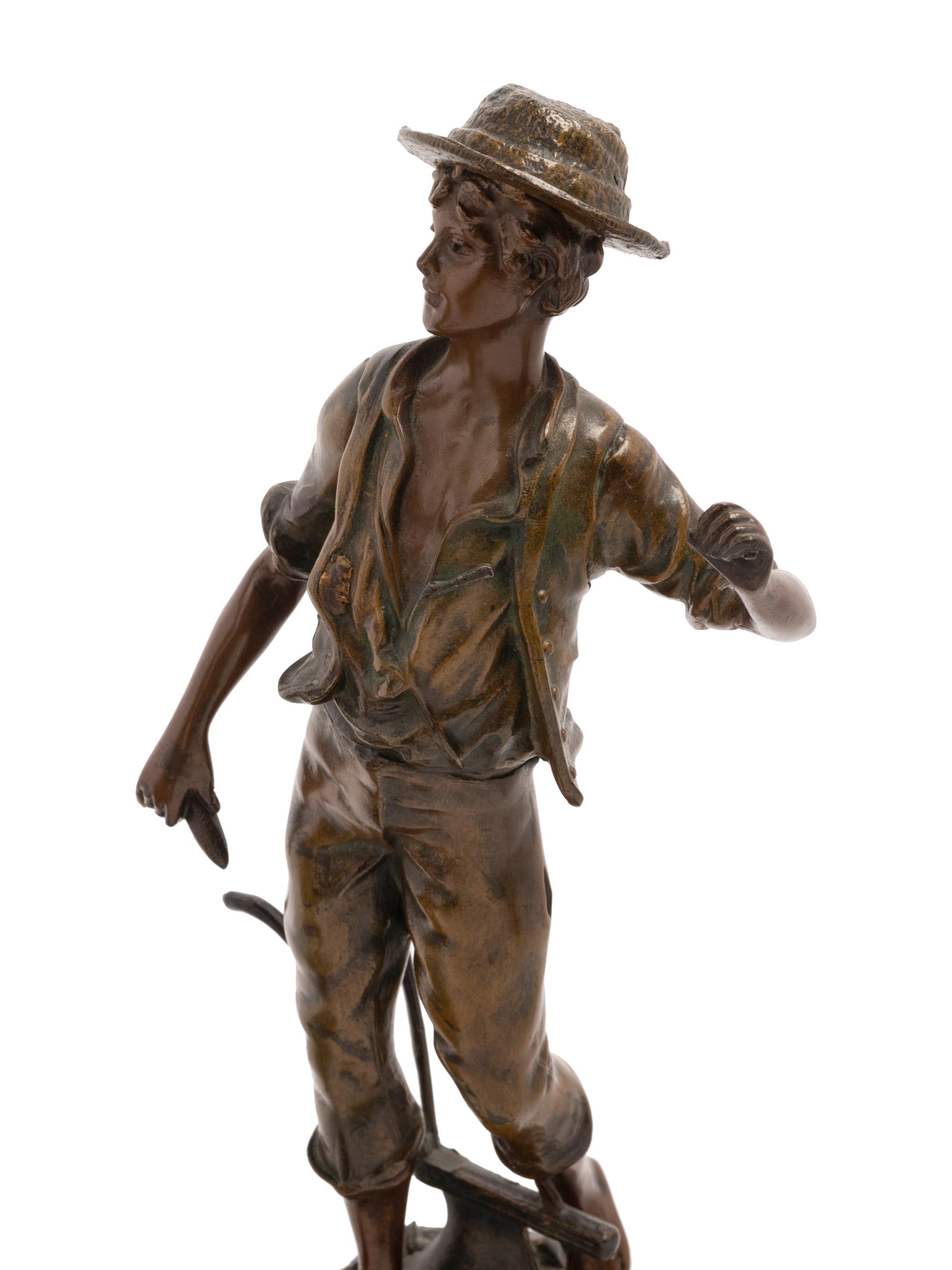 A Pair of French Cast Metal Figures
