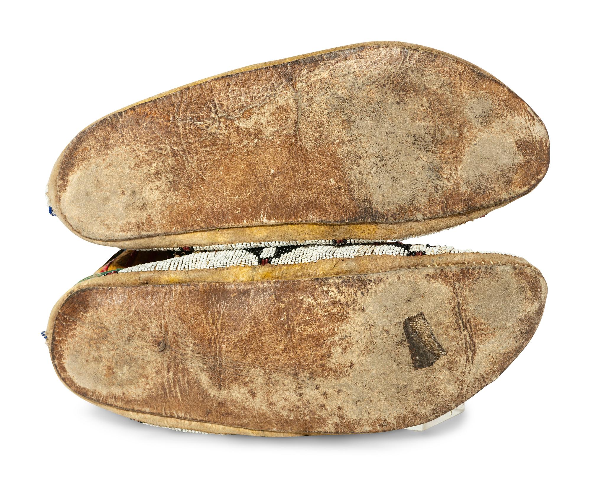 Cheyenne Quilled and Beaded Moccasins
