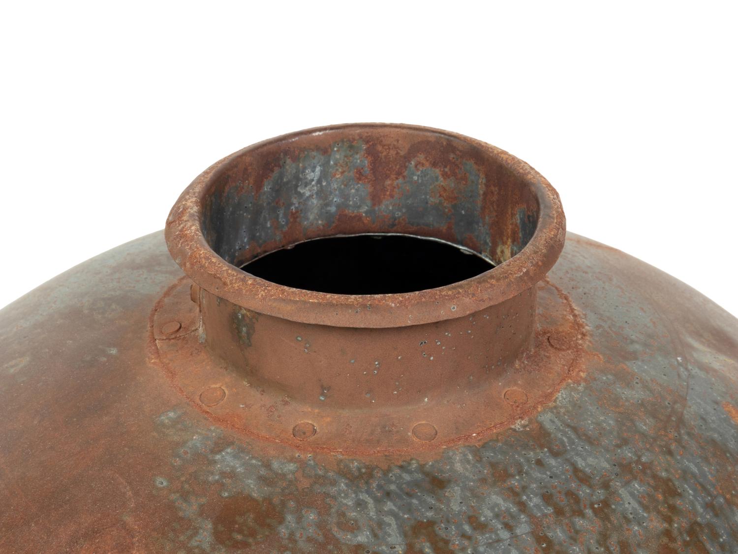 Two Hammered Metal Vessels