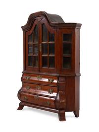 A Diminutive Dutch Gilt Metal Mounted Mahogany Bookcase