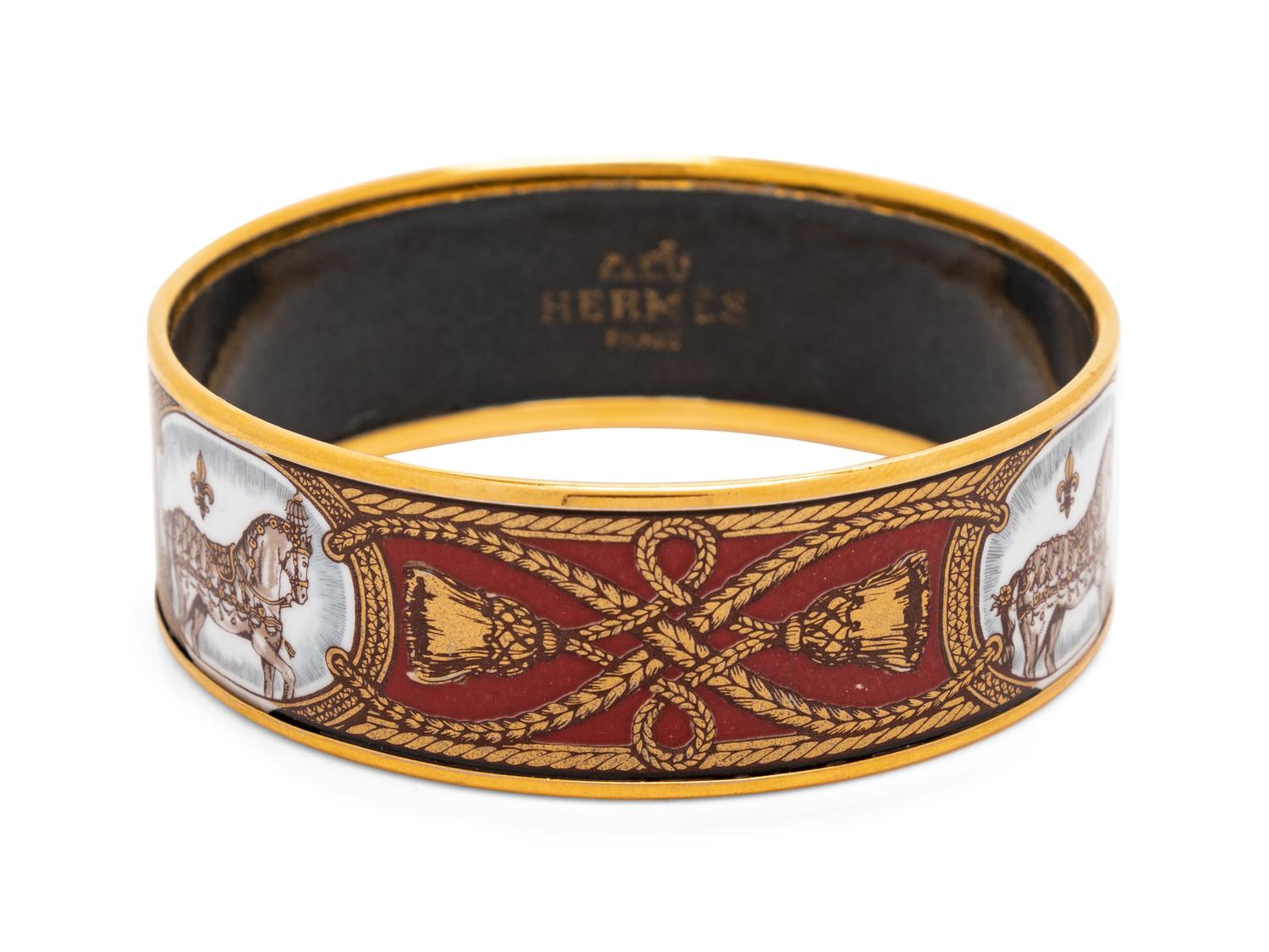 An Hermès Bracelet with Horse Motif in Box,
