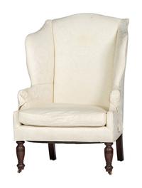 A Federal Style Mahogany Wing-Back Easy Chair