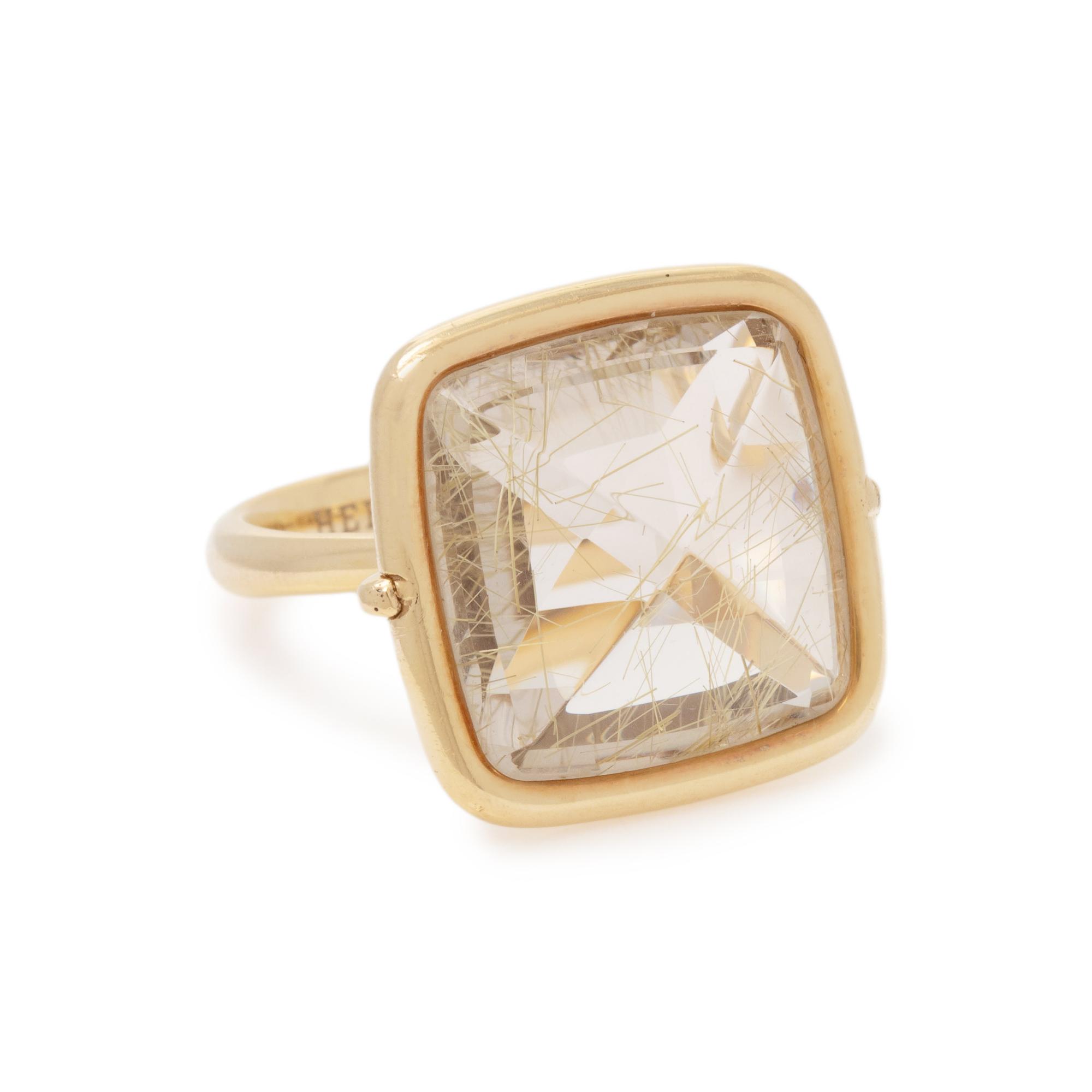 HERMÈS, RUTILATED QUARTZ RING