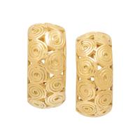 EMIS BEROS, YELLOW GOLD SCROLL MOTIF CLIP EARRINGS