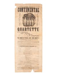 [ENTERTAINMENT] Theatrical broadside promoting musical groups & performers, incl. Com. Foote, 1866.
