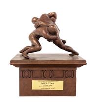 A 1985 Kansas City Committee of 101 Coach of the Year Trophy Awarded to Mike Ditka Formerly Displayed at Mike Ditka's Restaurant