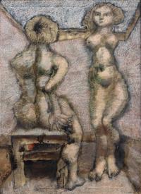 Jan Lebenstein, (Polish/French, 1930-1999), Untitled, 1966
