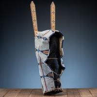 Cheyenne Child's Beaded Buffalo Hide Cradle