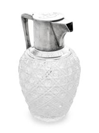An Edwardian Silver-Mounted Cut-Glass Claret Jug