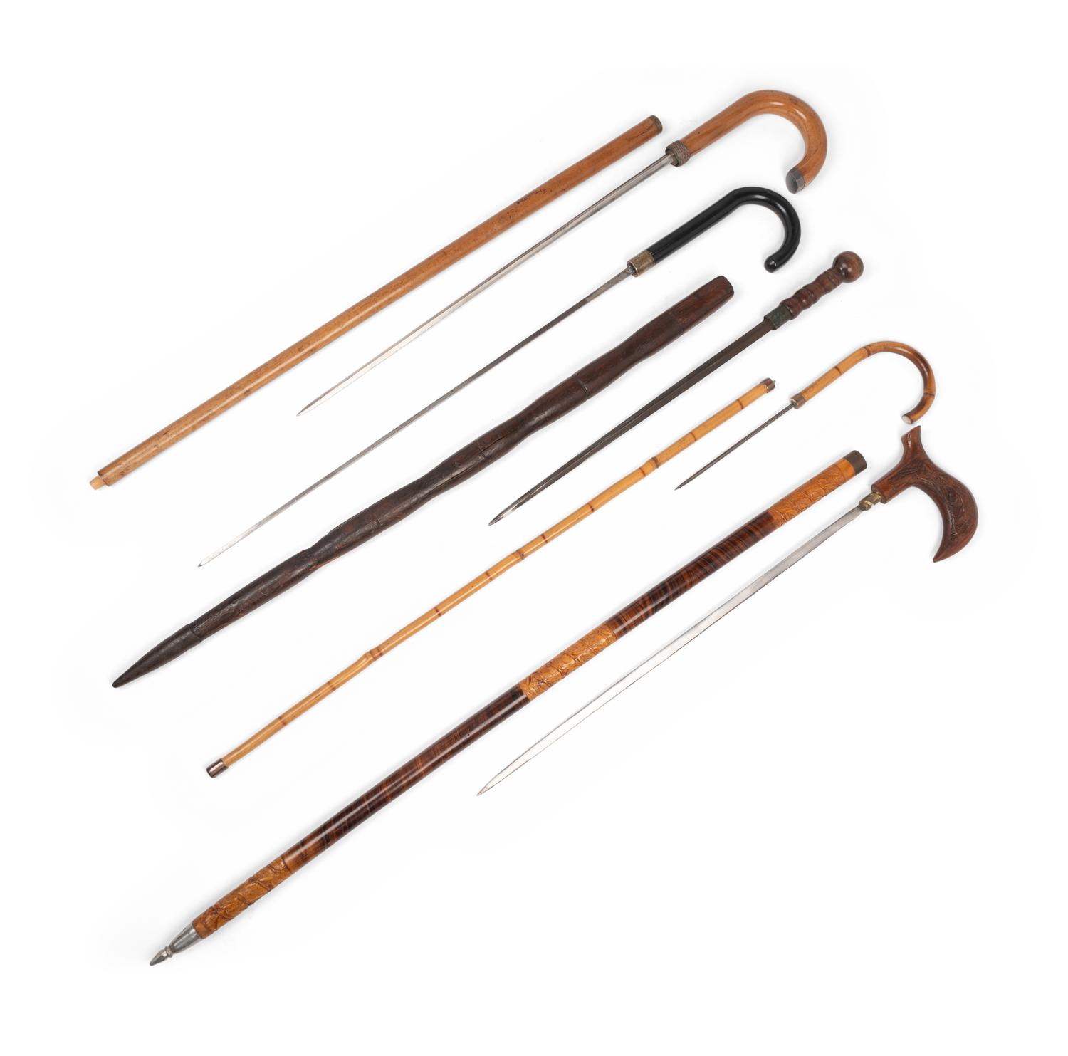 A Group of Five Cane Swords