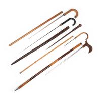 A Group of Five Cane Swords