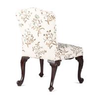 A Chippendale Carved Mahogany Serpentine Seat Scroll-Foot Side Chair