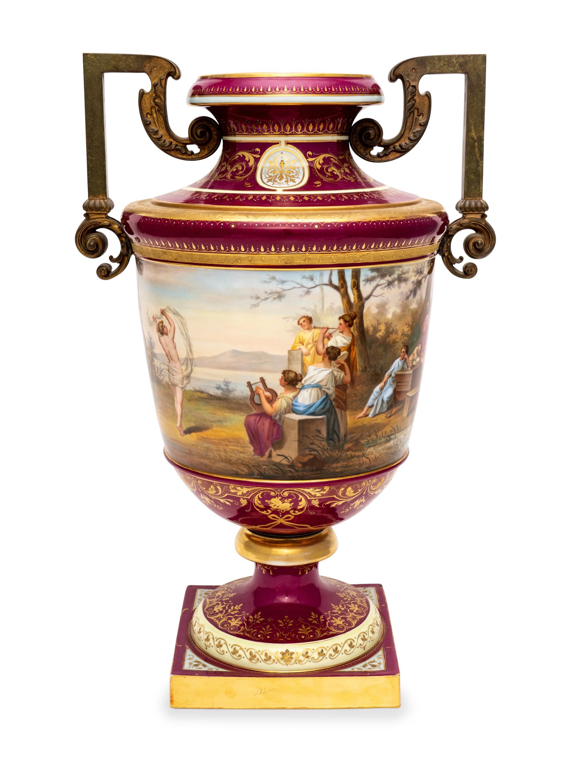 A Vienna Porcelain Urn