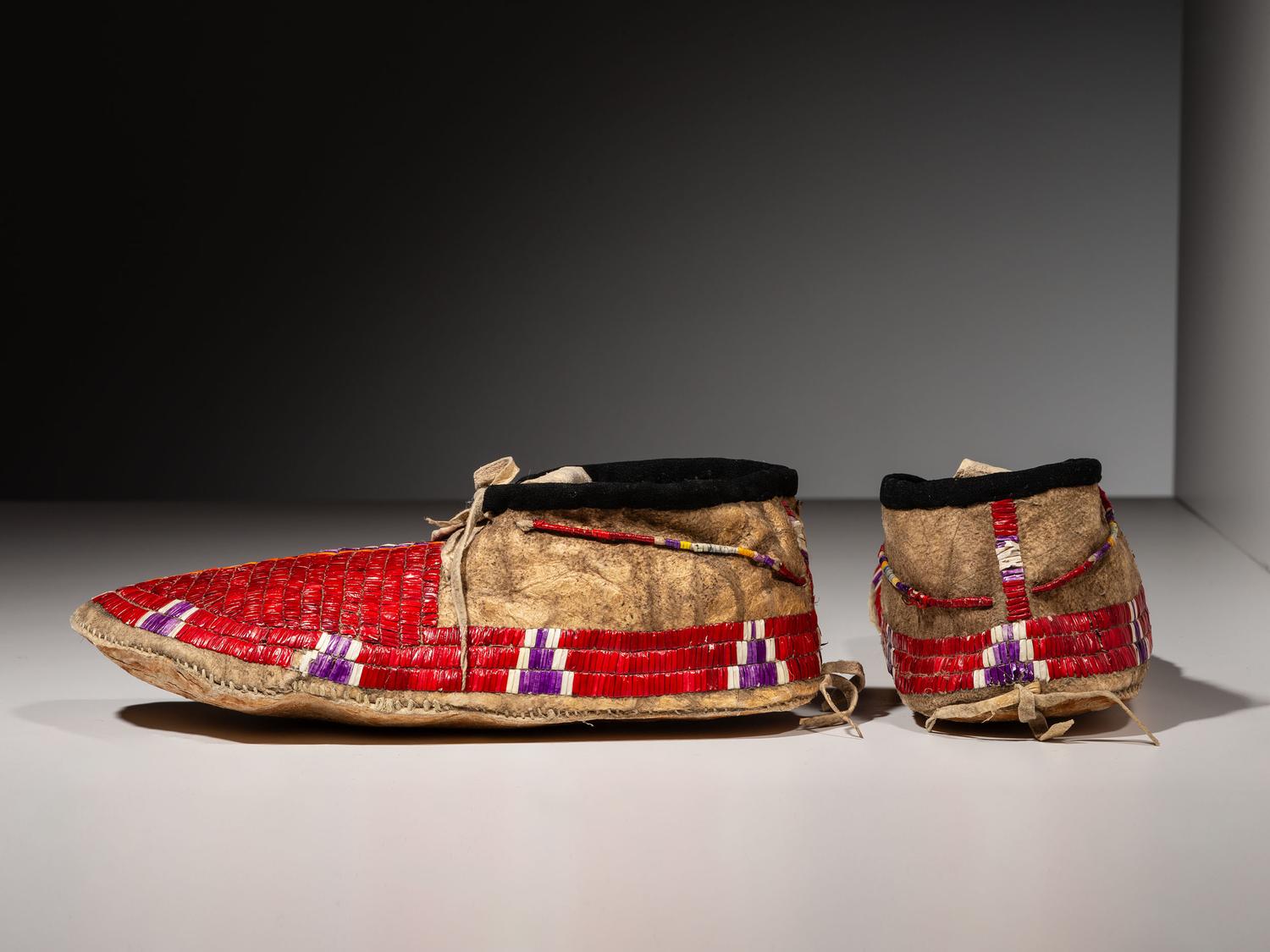 Sioux Quilled Hide Moccasins