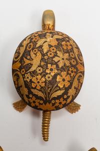 Eighteen Gilt Bronze Turtle Bell Pulls