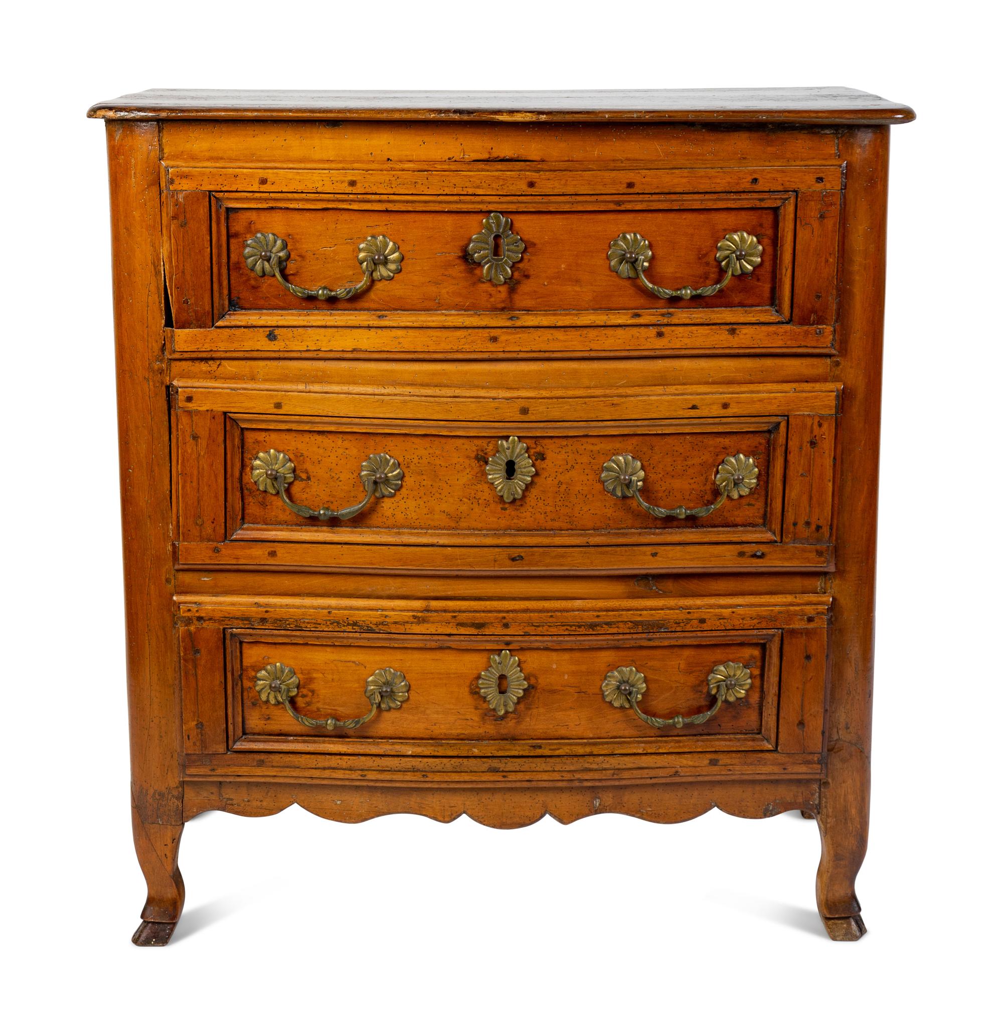 A French Provincial Fruitwood Small Commode