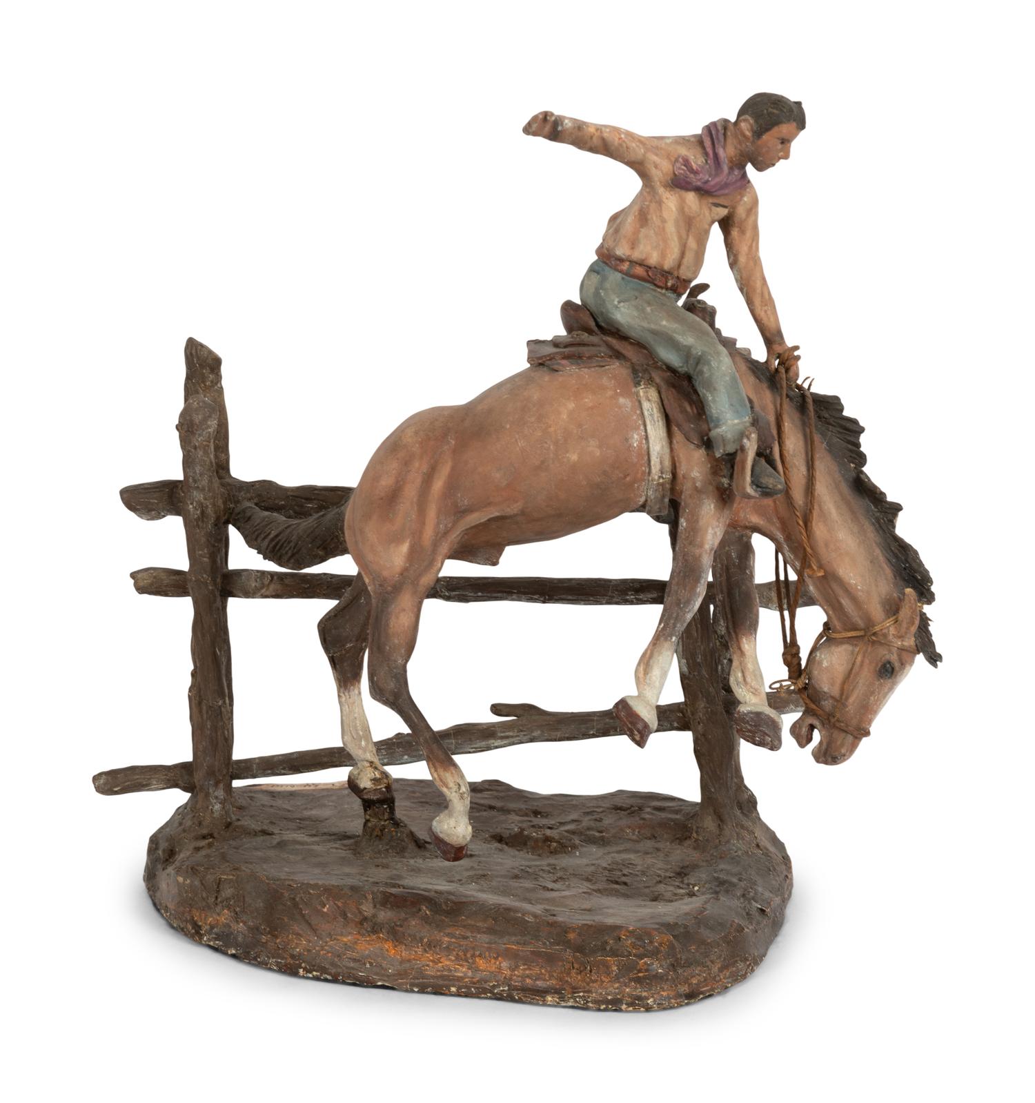 Cowboy on Bucking Bronco