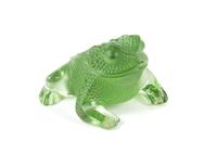 A Lalique Green Crystal Crystal Gregoire Toad Length 4 inches. — 20TH CENTURY