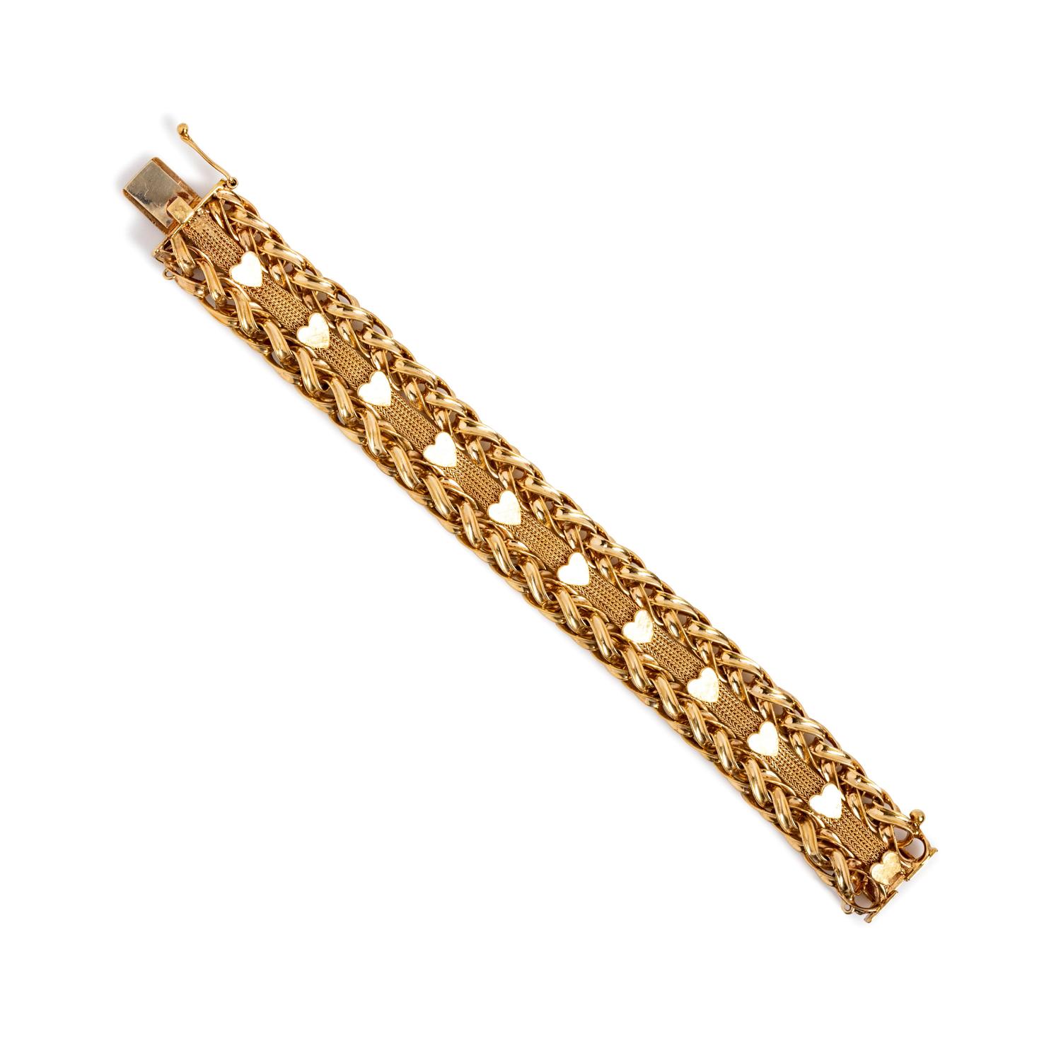 A 14 Karat Yellow Gold Bracelet,