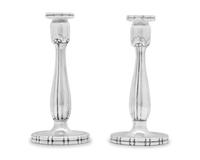 A Pair of Georg Jensen Silver Candlesticks