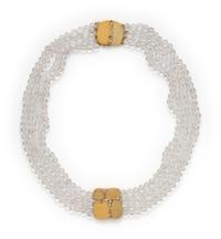 RENA KOOPMAN, ROCK CRYSTAL, DIAMOND AND COLORED DIAMOND NECKLACE