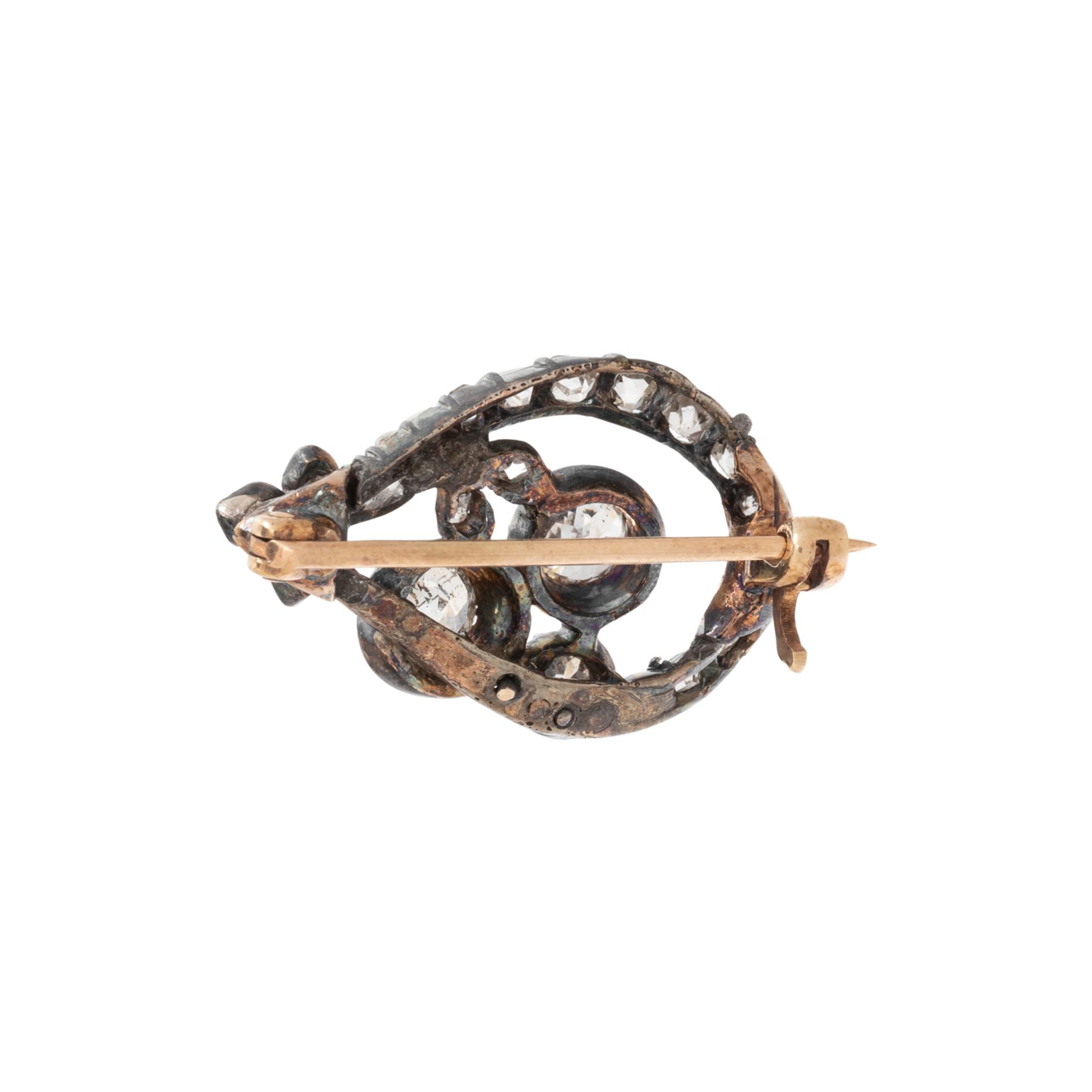 ANTIQUE, DIAMOND BROOCH