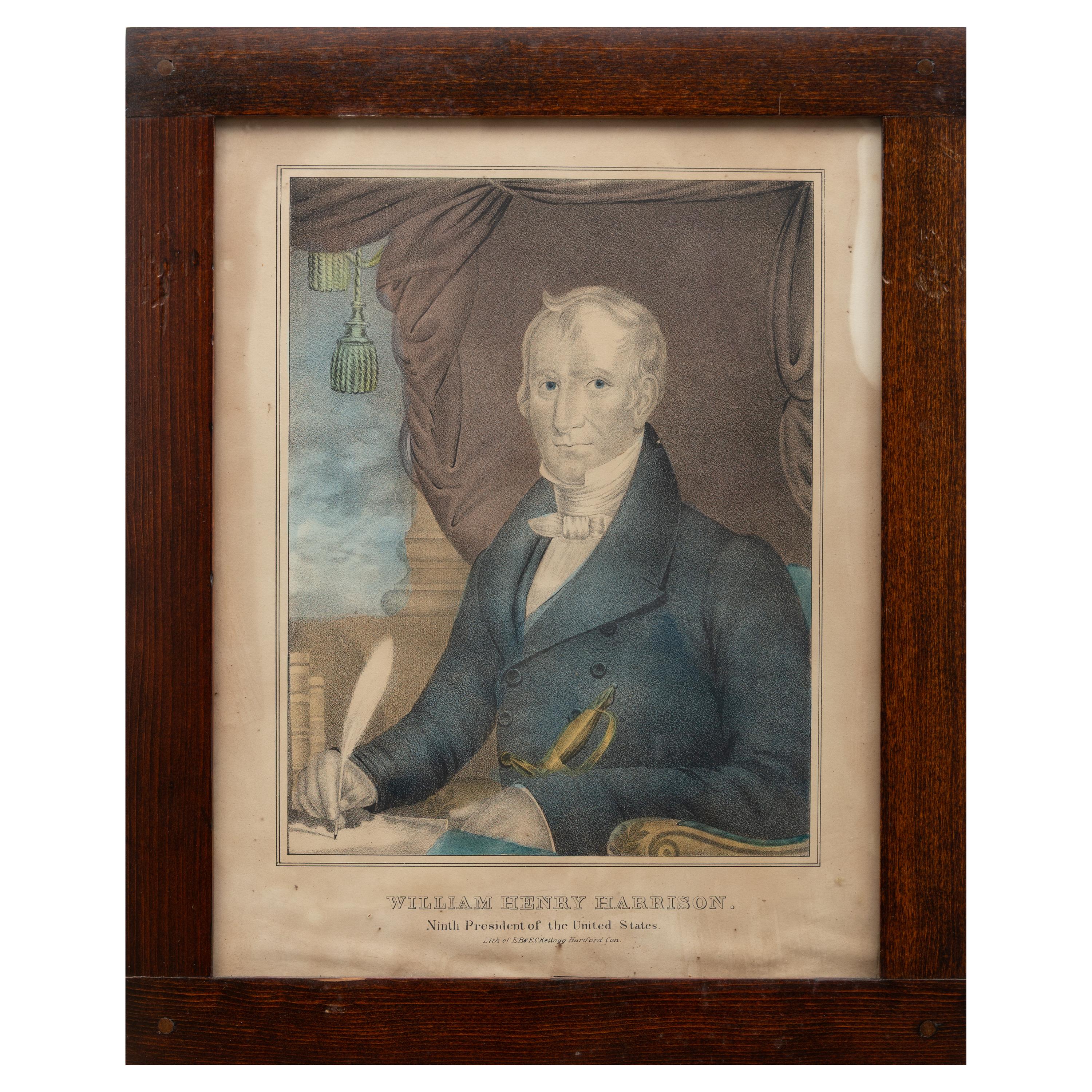 Eleven Framed Hand-Colored Lithographs of American Presidents