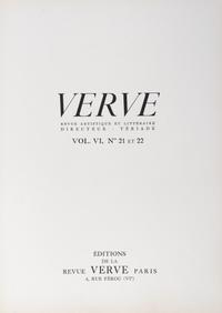 (VERVE) MATISSE, HENRI. Verve. Paris, [1948] Vol. VI, no. 21/22.
