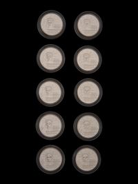 A Set of Ten French Issued 1986 Statue of Liberty-Centennial 100 Franc Silver Coins