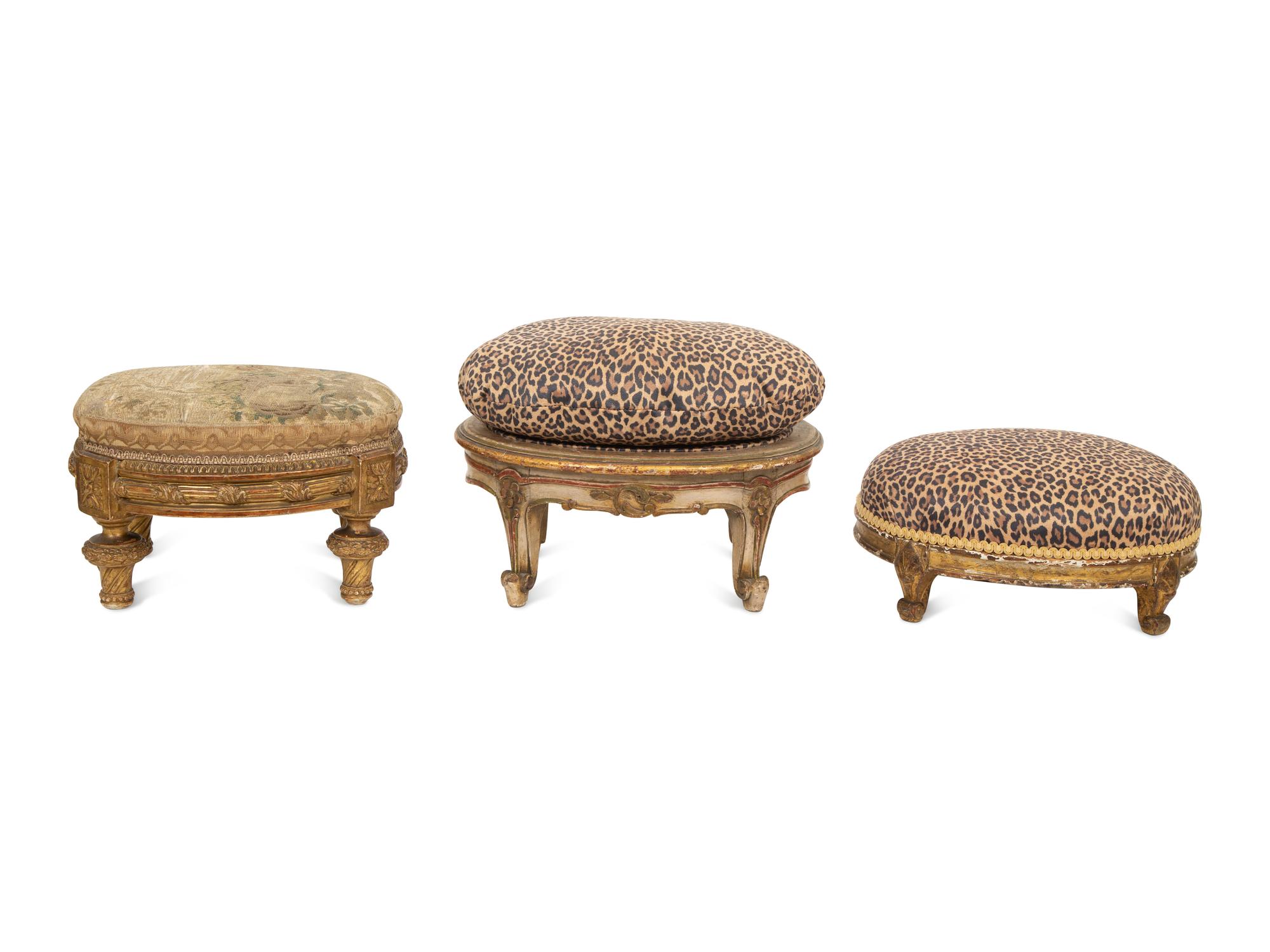 Three French Foot Stools