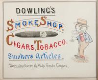 Five Framed Specialty Shop Advertising Hand Colored Prints and Watercolors