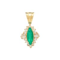 EMERALD AND DIAMOND PENDANT