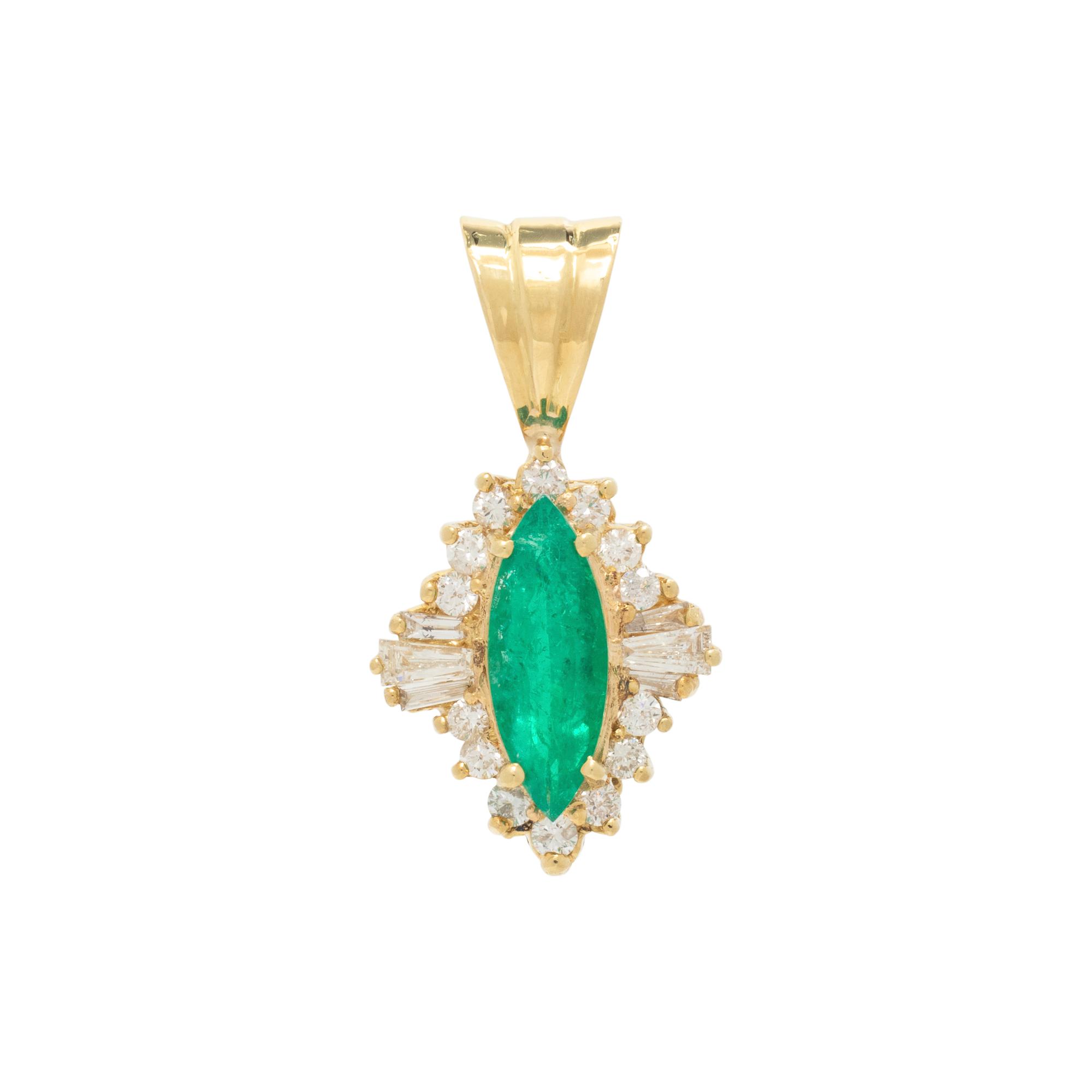 EMERALD AND DIAMOND PENDANT